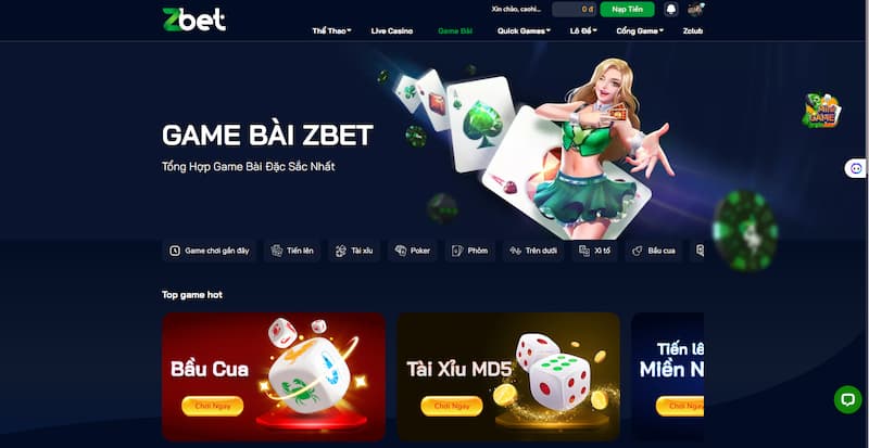 Đôi nét về game bài Zbet