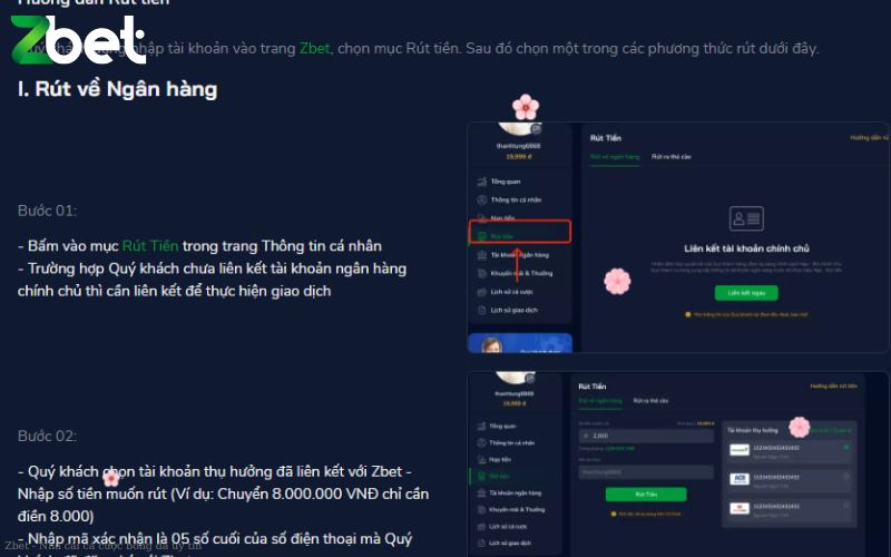 Mẹo rút tiền Zbet nhanh chóng và an toàn