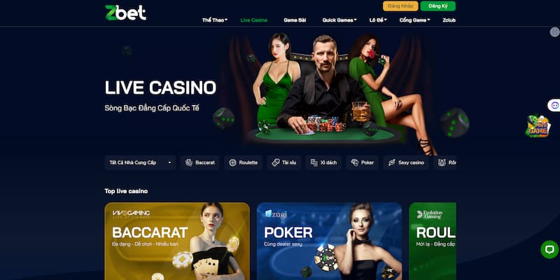 Đôi nét về live casino Zbet