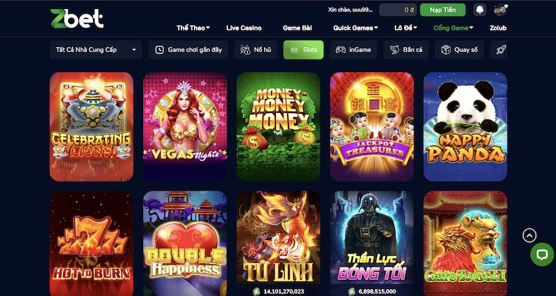 Lý do các phiên bản slots game tại Zbet được ưa chuộng